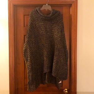 Knit poncho